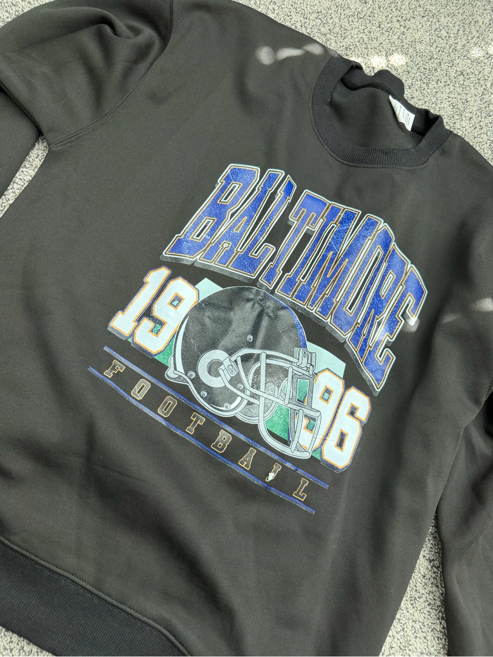 Baltimore Graphic Football Crewneck Sweater - Black never worn